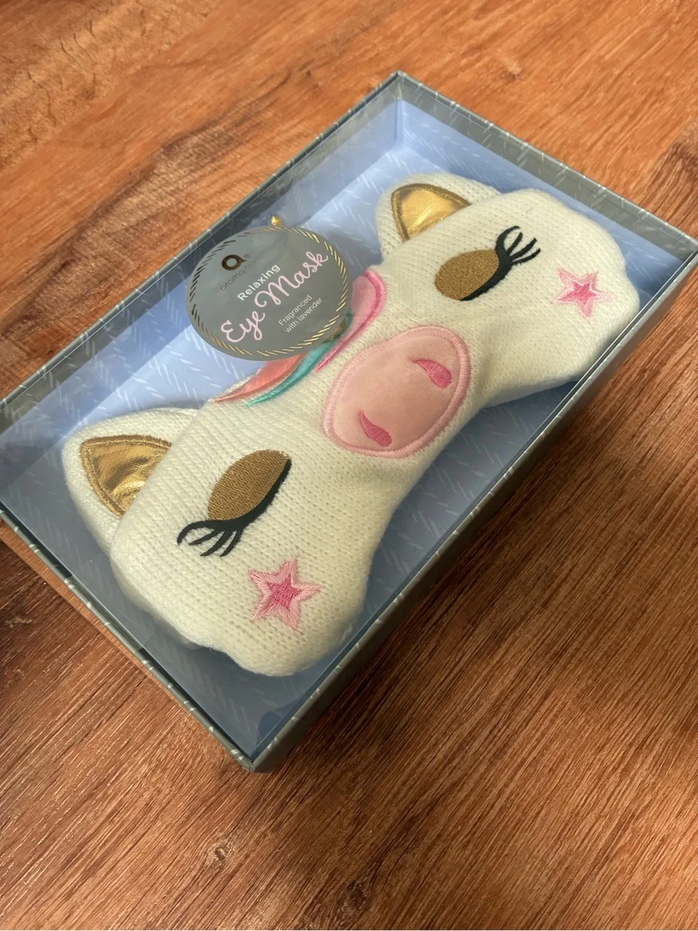 Aroma Home Unicorn Knit Lavender Sleep Mask, NIB